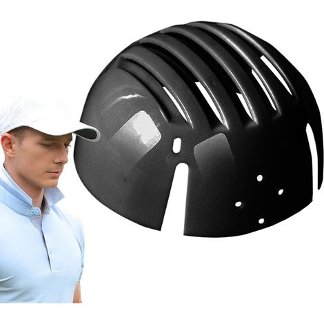Capuchon de sécurité pour casquette de baseball - Coque rigide légère en polyéthylène avec ventilation - Insert antichoc pour protection de la tête et protection solaire - Ajustement universel (1/5)