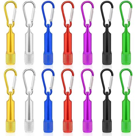 14 Pièces Mini Lampe de Poche, Mini Lampe Torche Led Lampe de Poche LED Portable Torche Multifonctionnelle Mini Lampe Torche Led Ultra Puissante pour Camping Lecture Cyclisme Barbecue (1/5)