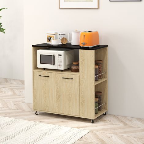 Desserte chariot cuisine multi rangements avec roulettes 75 x 40 x 80.5 cm