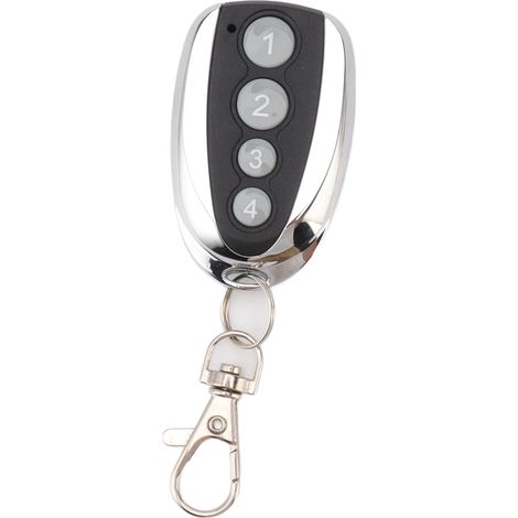 Télécommande de porte de garage 4 boutons avec porte-clés, remplacement pour ouvre-porte et portail, compatible avec motorisations de garage (1/5)