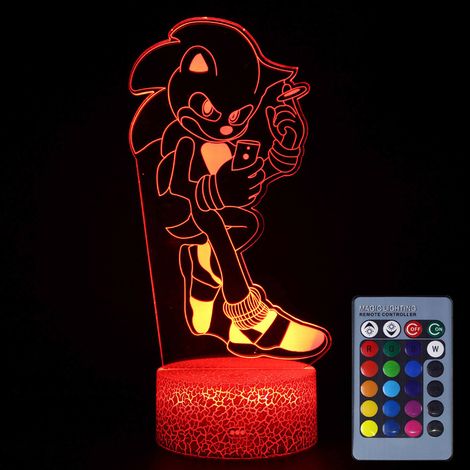 Veilleuse 3D Animée Colorée avec 16 Couleurs Changeantes et Télécommande - Lampe de Chambre pour Enfants - Cadeau d'Anniversaire (1/5)