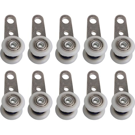 Roulettes Pour Rideaux - En Alliage De Zinc - Pour Rails De Rideaux De Cabine - 10 Pièces (1/5)