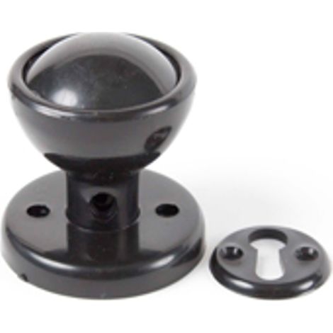 Plastic Rim / Mortice Knob Black - 9KXPLASFURN/148 - Box of 10 (1/2)