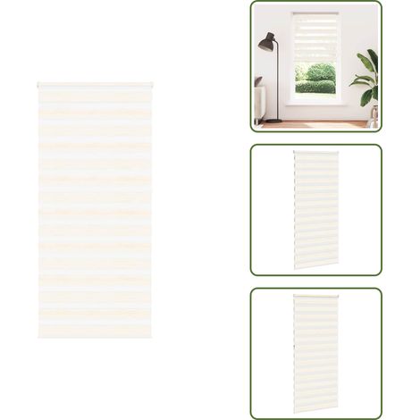 Zebrarollo Marmorbeige 100x230 cm Stoffbreite 95,9 cm Polyester - Zebra-Jalousie - Zebra-Jalousien - Zebra-Rollo - Doppelrollo (1/5)