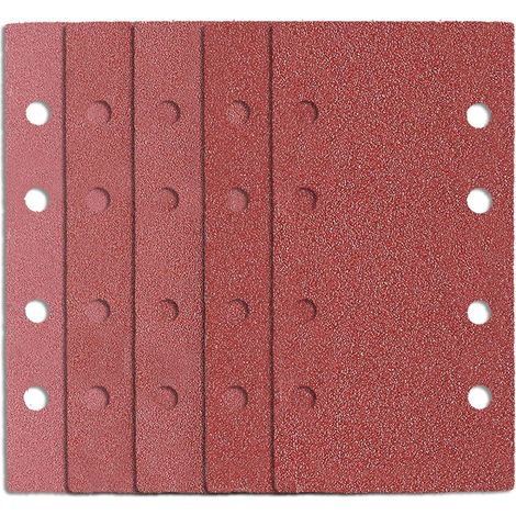 25 Pièces Papier Abrasif pour Ponceuse Rectangulaire 185 x 93mm,8 Trous Feuilles Abrasives Delta Pour Ponçage,Grain 40 60 80 120 180 en Oxyde d'Aluminium pour Poncer/Polir avec Ponceuses Delta Bosch G
