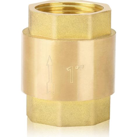 Clapet anti-retour en laiton 1' – Filetage intérieur 32 mm – Résistant à la corrosion – Pour pompes et systèmes de chauffage (1/5)