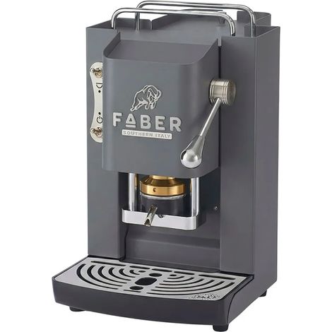 Macchina da caffè faber pro deluxe gray daytona chrom serbatoio vetro riduzione rumore