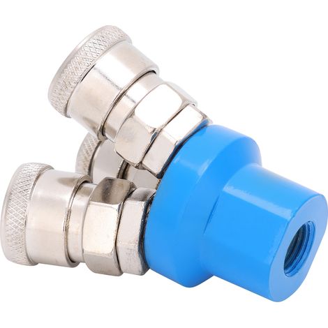 Raccord pneumatique en T 3 voies à connexion rapide, lot de 3, coupleur C-Type rond pour tuyau d'air comprimé, accessoires d'outillage (1/5)
