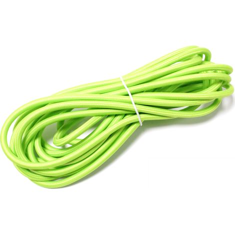 BeMatik - Tissu décoratif Electric Cable 5m 2x0.75mm verte (1/3)