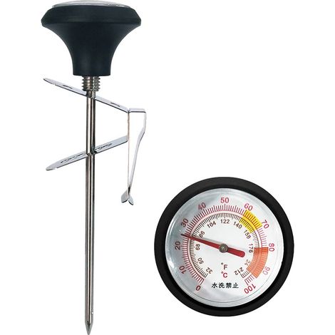Thermomètre Acier Inoxydable pour Viande et Boisson avec Clip et (1/5)