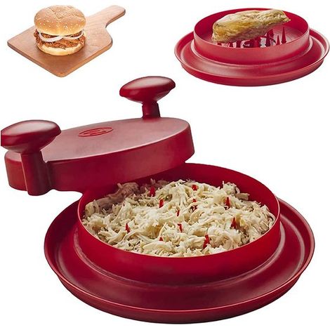 Hachoir à viande manuel TDR - Machine à râper - Idéal pour la préparation de salades - Spécialement conçu pour les personnes suivant un régime - Rouge (1/5)