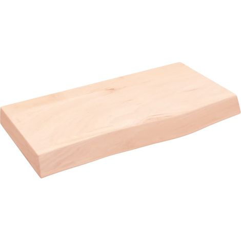 Étagère murale 60x30x(2-6) cm bois de chêne massif non traité (1/5)