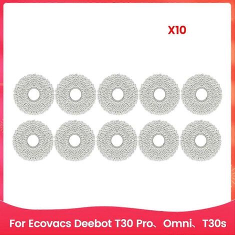 Lingettes de nettoyage pour aspirateurs robots Ecovacs Deebot T30 Pro, Omni, T30s et Ecovacs Combo X2