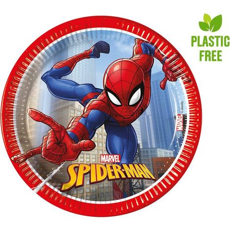 Piatti Spiderman - Combattente del Crimine, 20 cm, 8 pezzi.
