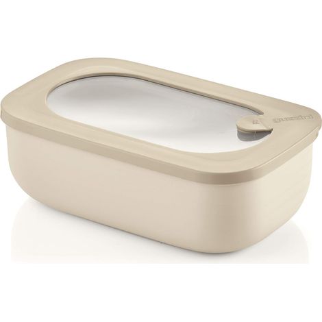 Guzzini Kitchen Active Design Contenitore Ermetico Rettangolare per Frigo/Freezer/Forno a Microonde, Spalvieri & Del Ciotto, 20 x 12 x h7 cm, 900 cc, Marrone (1/4)