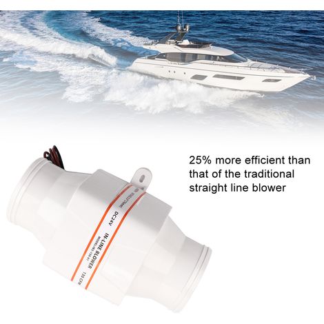 3-Zoll-Gleichstrom-12V/24V-elektrischer gerader zylindrischer Lüfter, leise und leistungsstark bei hoher Drehzahl, speziell für Yachten und Wohnmobile (24V) (1/5)