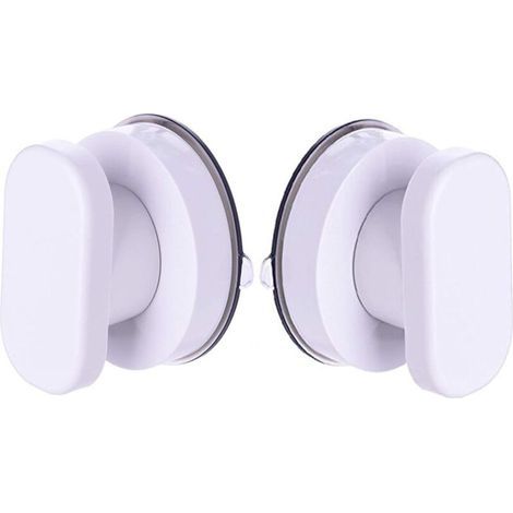 2Pcs Ventouse Forte Tirer Poignées, Sucker Main Courante,Boutons de Placard Poignée de Porte de Placard de Tiroir Poignées en Verre de Poignée d'adsorbant-Fei Yu (1/5)