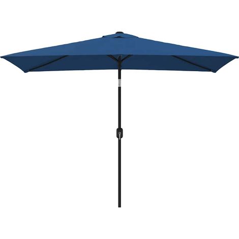Sonnenschirm mit Metall-Mast 300x200 cm Azurblau vidaXL562309