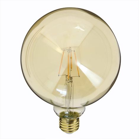 Ampoule LED E27 Globe G125 Culot E27 - Ampoule Vintage Filament E27 LED Angle D'Éclairage 320° - Ampoule E27 Eclairage LED 3 8W Équivalant 30W - Lumière Blanche Chaude 350 Lm (1/5)