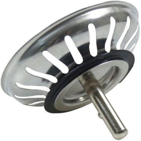 Bonde évier 80 mm – Crépine en acier inoxydable 403 – Bouchon panier pop-up lavable – Prévention des obstructions