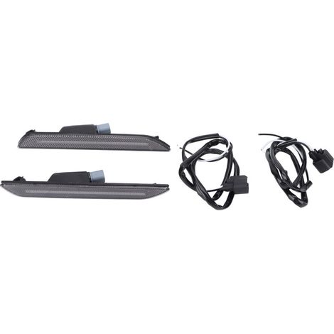 Par de luces de posición laterales LED, con lente ahumada, para Ford Mustang 2018-2020 EU -Crezuo