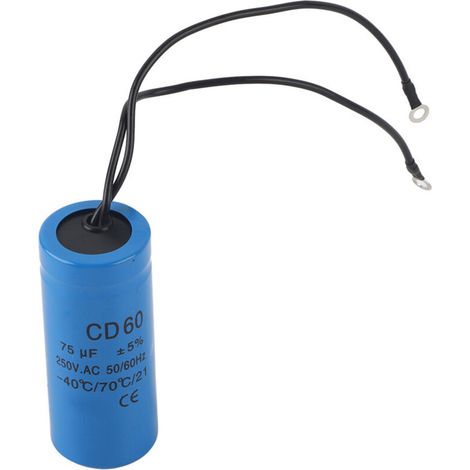 Condensateur de démarrage moteur AC 75MFD 250V CD60 pour moteurs électriques