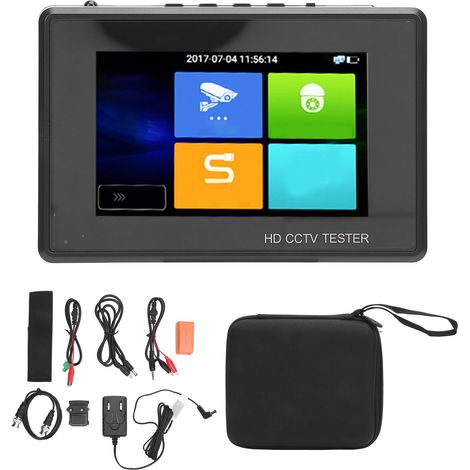 Testeur de vidéosurveillance au poignet, écran tactile capacitif IPS de 4 pouces, 4K H.265 IP CVI TVI AHD, caméra analogique, prise ue 100-240V (1/5)