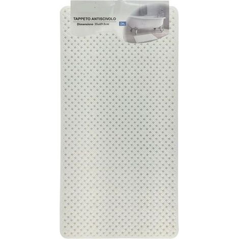 Cleafe - Tappeto Antiscivolo Effetto Intrecciato Bianco Per Vasca Da Bagno Doccia 35x69.5cm 10794 - (1/2)