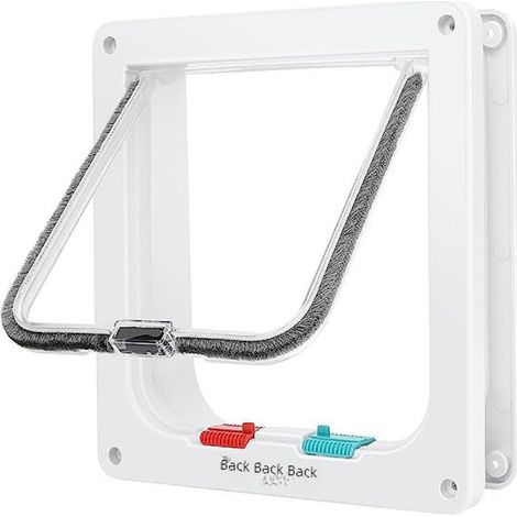 Porte pour chat en stock, porte pour chien, porte à double accès, moustiquaire en verre, plaque acrylique, niche pour chat (1/5)