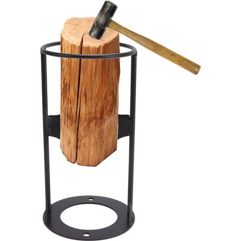 Fendeuse de bûches portable, fendeuse de bûches, fendeuse de bois de chauffage, outil de fendage de bois décoratif, outil de fendage de bois en métal, grande taille. (1/5)
