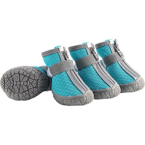 4 chaussures pour chien, imperméables, antidérapantes, résistantes à l'usure, respirantes, anti-salissures, pour extérieur et toutes saisons (1/5)