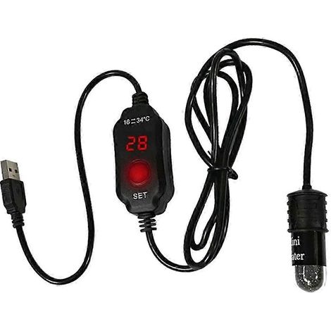 Mini chauffage d'aquarium 10 W avec thermostat - Chauffage pour aquarium et tortues avec réglage de la température et fonctions de sécurité (1/5)