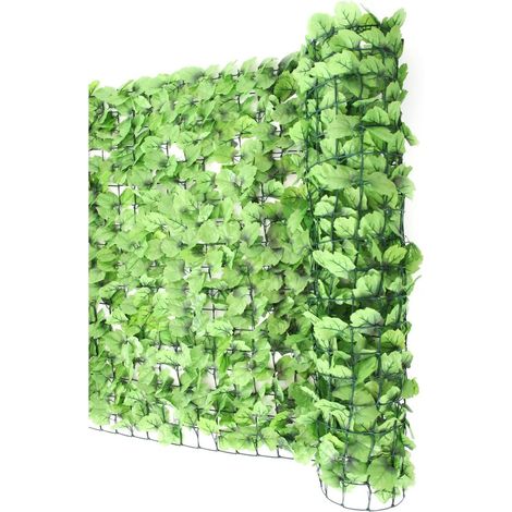 Brise-vue clôture haie artificielle pour balcon revêtement de protection contre le vent pour balcon et terrasse 300x150cm feuille brillante 040001089 (1/5)