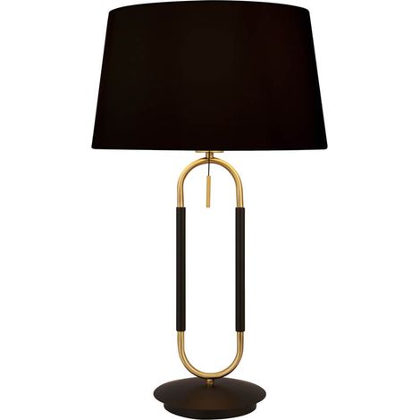 Lampe a poser, 1 lumiere, metal alu, matt noir (1/3)
