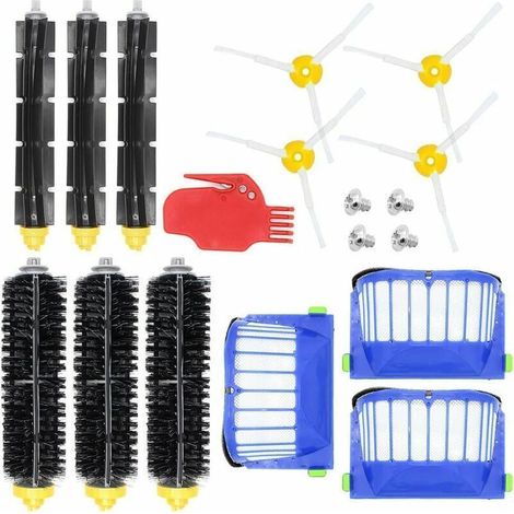Accessoire pour iRobot Roomba Série 600 Kit d'entretien avec Brosses & Filtres pour 600 605 610 615 616 620 621 625 630 631 632 650 651 660 670 680 691 696 (1/5)