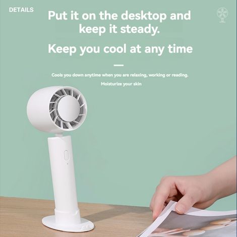 Mini ventilateur portable à semi-conducteurs avec réfrigération, rechargeable par USB, idéal pour les voyages, le shopping, la maison ou la voiture. Petit ventilateur de poche à turbine. (1/4)