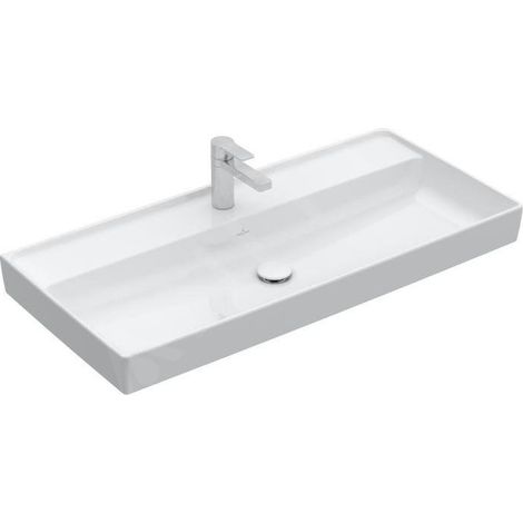 Meuble-lavabo VB Collaro 1000x470mm Rectangulaire 1HL. sans trop-plein Blanc Alpin (1/5)