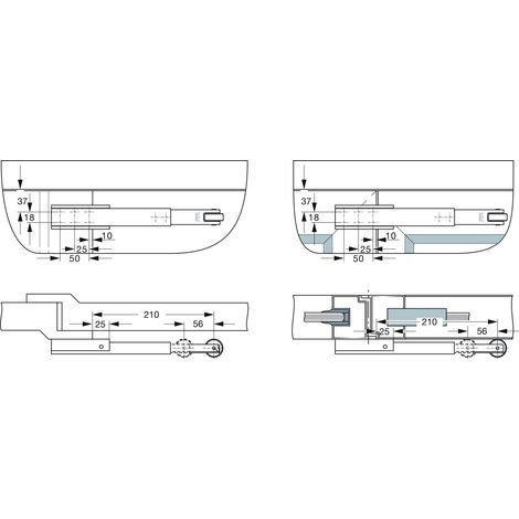 Accesorio puerta dormakaba mk 397 acero galvanizado (1/3)