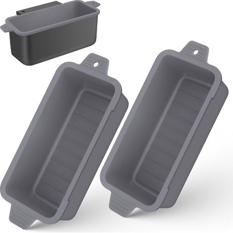 1 bac à graisse en silicone, réutilisable, 22,6 x 8,3 x 4,5 cm, rouge, pour barbecue et cuisine (1/5)