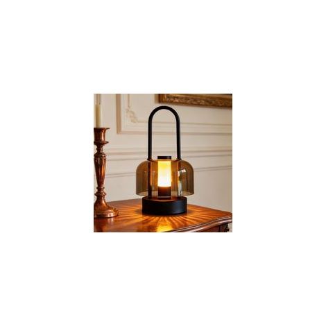 Dimmbare LED-Nachttischlampe mit Touch-Funktion, wiederaufladbare kabellose Tischlampe, Metall und Acryl, 3 Lichtmodi (Warmweiß, Weiß, Gelb), kabellose Nachttischlampe für Schlaf- und Wohnzimmer (1/5)