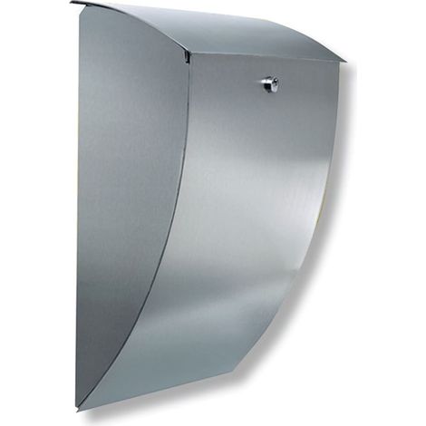 Burg Wächter 32420 MILANO 3843 ES Boîte aux lettres acier inoxydable argent avec serrure à clé W056191 (1/3)