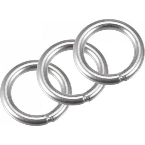 Anneau Soudé Inox Acier 304 50mm Externe Diamètre 8mm Épaisseur 3pcs (1/5)