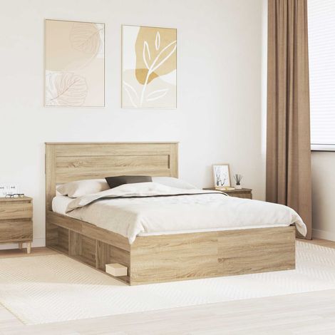 Bettrahmen Sonoma 140 x 190 cm Massives Kiefernholz