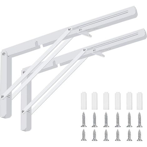 supports d'étagère supports d'étagère supports d'étagère muraux Bracket (blanc, 350 mm) (1/5)