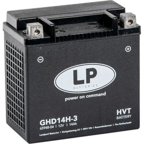 Batterie moto 12V 14Ah 220A – Technologie Gel – Sans entretien – Pour démarrage performant – Landport