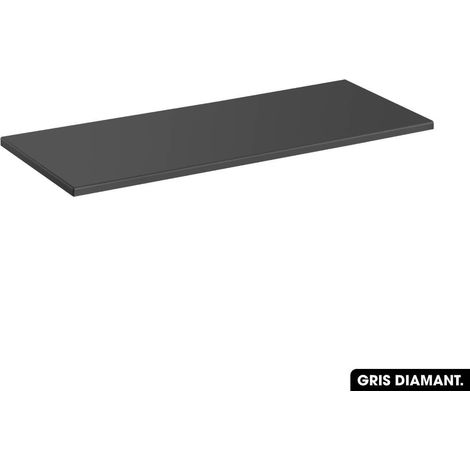 Plan de vasque en bois GRIS DIAMANT L.120 x P.47 x H.2,5 (1/3)