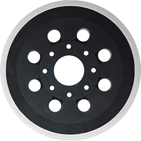 Trade-Shop Klett Haftteller / Schleifteller / Stützteller / Polierteller 125mm Ø 8 Löcher für Bosch Skil Exzenterschleifer - 1 Stück (1/4)