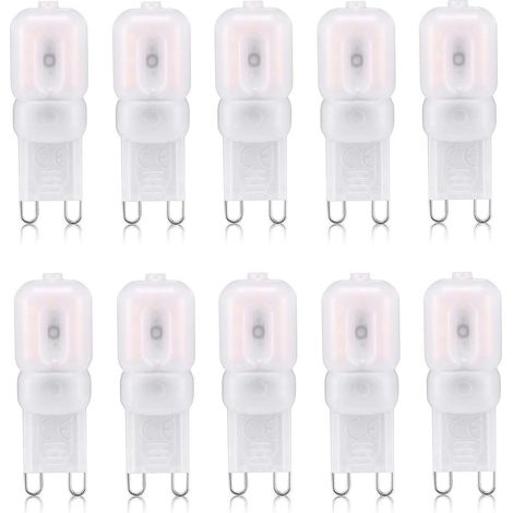 G9 LED-Lampe, warmweiß, 3000 K, 3 W, 220 V, nicht dimmbar, 10er-Packung