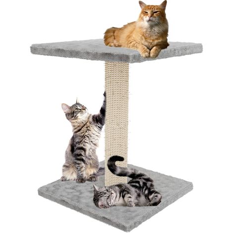 Albero per Gatto con Graffiatoio Cuccia Giocattolo Gatti Parco Giochi Tiragraffi in Sisal Naturale 69 x 40 x 40 cm (1/5)