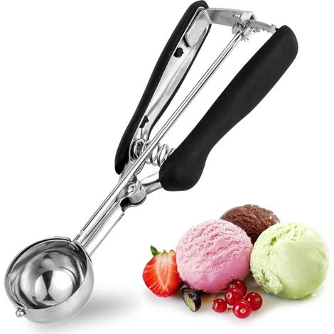 Paletta per gelato da 44 mm, paletta per gelato in acciaio inossidabile per paletta per gelato, pasticceria, scavino per melone (1/5)